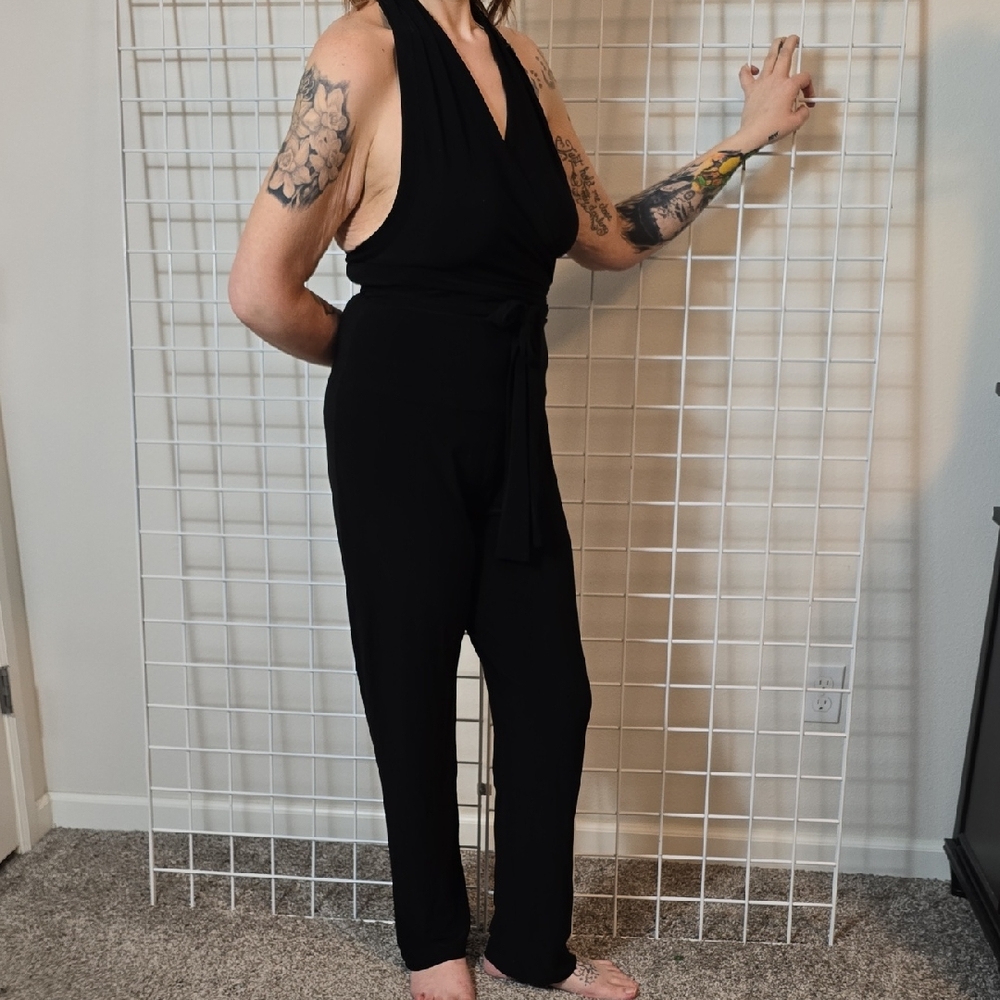 Norma Kamali Black‎ Jumpsuit Size Large